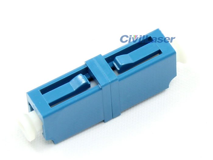 Symmetrical Type Azul Singal Mode Singal Core Plastic LC Fiber Optic Adapter